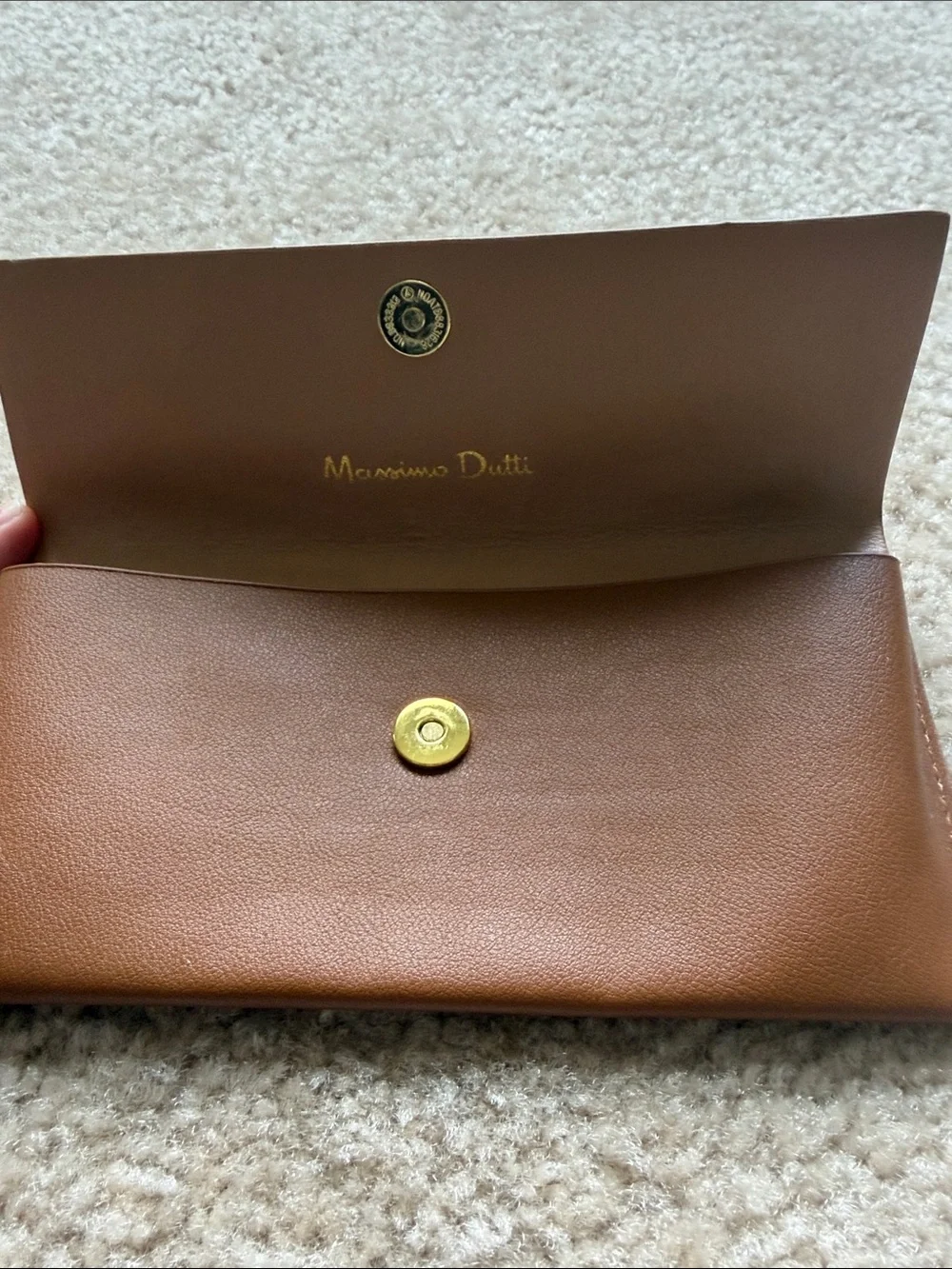 Massimo Dutti Brown Leather Glasses Case